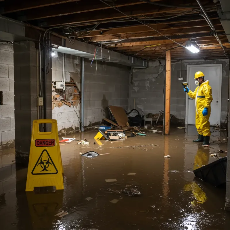 Flooded Basement Electrical Hazard in Citronelle, AL Property