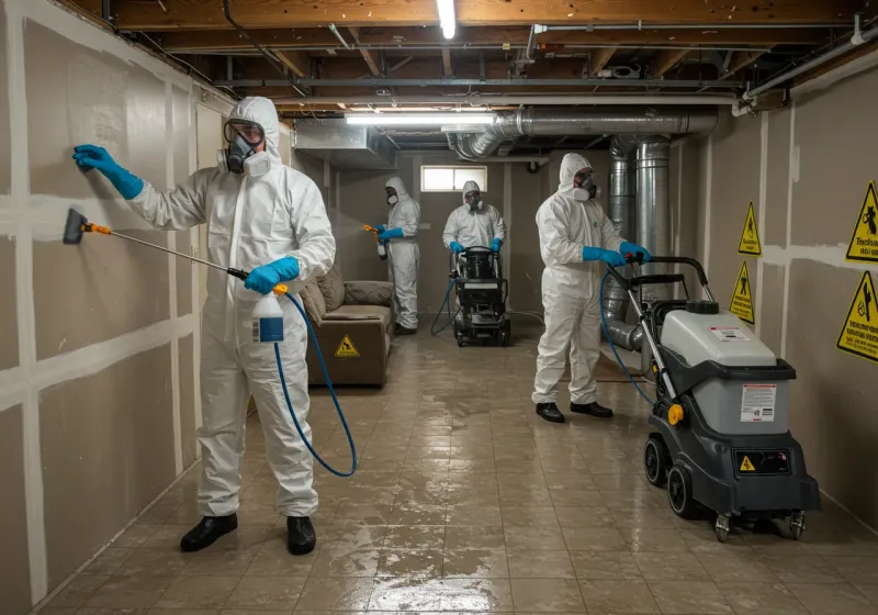 Basement Moisture Removal and Structural Drying process in Citronelle, AL